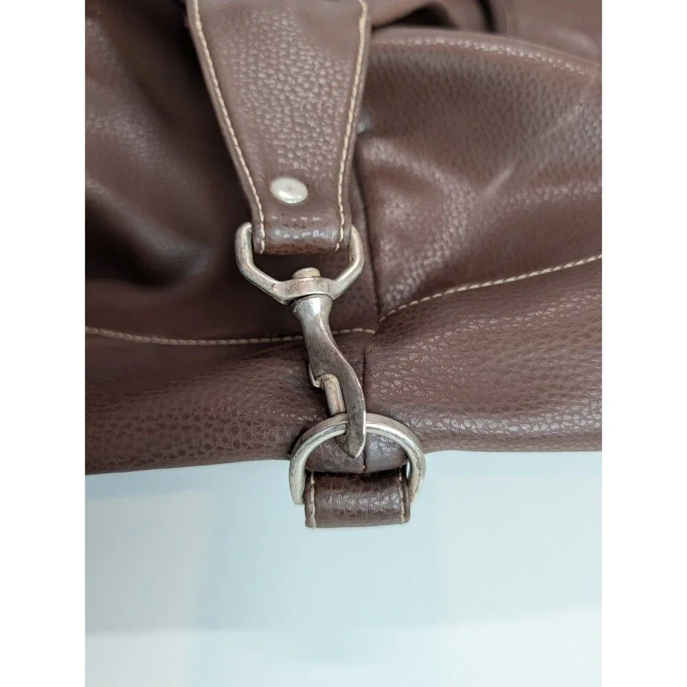 Barrington Captains Duffel Bag Brown Vegan Leather Silver Creek Country Club